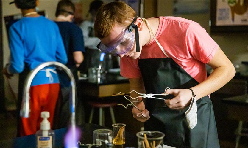 Students in a chemistry class